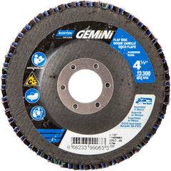 ‎4-1/2 × 7/8″ Gemini Fiberglass HD Flat Flap Disc Type 27 P40 Grit R766 Zirconia Alumina - Apex Tool & Supply