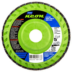 5″ × 1/4″ × 7/8″ Neon R766 Flap Disc Type 27 Flat 120 Grit - Apex Tool & Supply