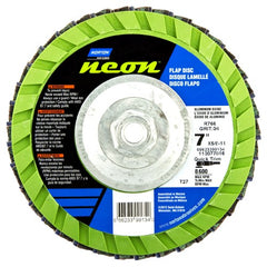 ‎7″ × 1/4″ × 5/8″-11 Neon R766 Flap Disc Type 27 Flat 36 Grit - Apex Tool & Supply