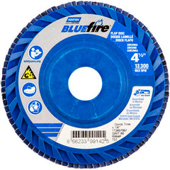 ‎4-1/2 × 7/8″ BlueFire Plastic Flat Flap Disc Type 27 P60 Grit R884P Ceramic Alumina - Apex Tool & Supply