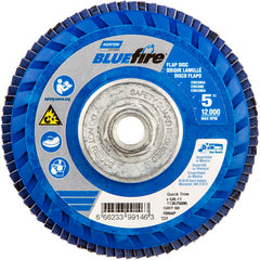 ‎5 × 5/8 - 11″ BlueFire Plastic Flat Flap Disc Type 27 P60 Grit R884P Zirconia Alumina - Apex Tool & Supply