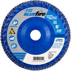 6 × 7/8″ BlueFire Plastic Flat Flap Disc Type 27 P40 Grit R884P Zirconia Alumina - Apex Tool & Supply