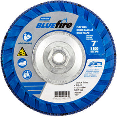 ‎7 × 5/8 - 11″ BlueFire Plastic Flat Flap Disc Type 27 P60 Grit R884P Zirconia Alumina - Apex Tool & Supply
