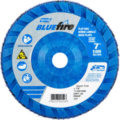 7 × 7/8″ BlueFire Plastic Flat Flap Disc Type 27 P36 Grit R884P Zirconia Alumina - Apex Tool & Supply