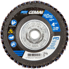 ‎4-1/2 × 5/8 - 11″ Gemini Fiberglass HD Flat Flap Disc Type 27 P36 Grit R766 Zirconia Alumina - Apex Tool & Supply