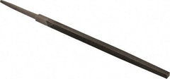 Value Collection - 5.27" Long, Smooth Cut, Square American-Pattern File - Double Cut, 0.16" Overall Thickness, Tang - Apex Tool & Supply