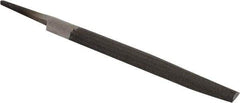 Value Collection - 5.34" Long, Second Cut, Half Round American-Pattern File - Single, Double Cut, 0.16" Overall Thickness, Tang - Apex Tool & Supply