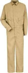 VF Imagewear - Size 50 Regular, Khaki, Zipper, Flame Resistant/Retardant Coverall - 50" Chest, Cotton, Nylon, Excel F ComforTouch, 7 Pockets - Apex Tool & Supply