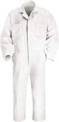 VF Imagewear - Size 38 Regular, White, Zipper, General Purpose Coverall - 38" Chest, Cotton, Polyester, 7 Pockets, Pre-Cure Durable Press with Soil Release, Side Vent Openings, Sized to be Worn Over Clothes - Apex Tool & Supply