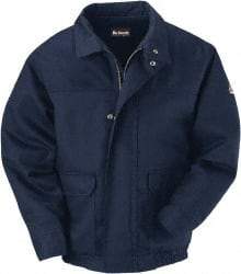 VF Imagewear - Size 3XL Cold Weather & Flame Resistant/Retardant Jacket - Navy, Cotton & Nylon, Zipper Closure, 52" Chest - Apex Tool & Supply