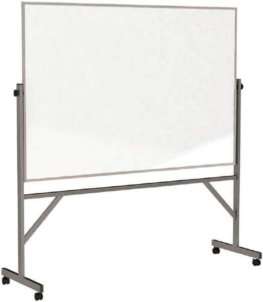 Ghent - 78" High x 77" Wide Reversible Dry Erase Board - Acrylate, 20" Deep, Includes Eraser & 4 Markers - Apex Tool & Supply