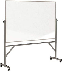 Ghent - 78" High x 77" Wide Reversible Dry Erase Board - Acrylate, 20" Deep, Includes Eraser & 4 Markers - Apex Tool & Supply