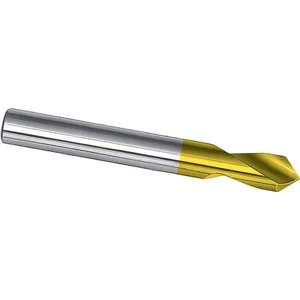 Magafor - 14mm Body Diam, 90°, 4-1/2" OAL, Cobalt Spotting Drill - Apex Tool & Supply