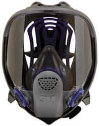 3M - Series FF-400, Size L Full Face Respirator - 6-Point Suspension, Bayonet Connection - Apex Tool & Supply