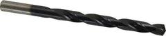 Hertel - Letter Q 135° High Speed Steel Jobber Drill - TiAlN Finish, Right Hand Cut, Spiral Flute, Straight Shank, 4-3/4" OAL, Split Point - Apex Tool & Supply
