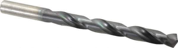 Hertel - Letter Y 135° High Speed Steel Jobber Drill - TiAlN Finish, Right Hand Cut, Spiral Flute, Straight Shank, 5-1/4" OAL, Split Point - Apex Tool & Supply