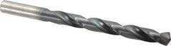 Hertel - Letter Y 135° High Speed Steel Jobber Drill - TiAlN Finish, Right Hand Cut, Spiral Flute, Straight Shank, 5-1/4" OAL, Split Point - Apex Tool & Supply