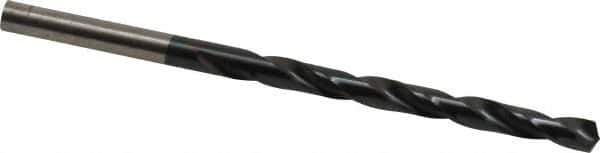 Hertel - #10 135° High Speed Steel Jobber Drill - TiAlN Finish, Right Hand Cut, Spiral Flute, Straight Shank, 3-5/8" OAL, Split Point - Apex Tool & Supply