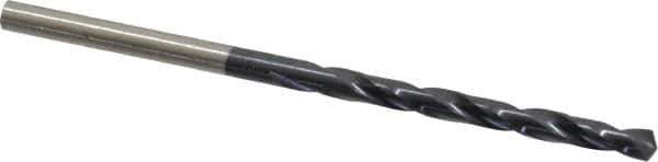 Hertel - #30 135° High Speed Steel Jobber Drill - TiAlN Finish, Right Hand Cut, Spiral Flute, Straight Shank, 2-3/4" OAL, Split Point - Apex Tool & Supply