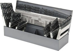 Hertel - 1/16 to 1/2", 135° Point, Oxide Finish, High Speed Steel Jobber Length Drill Bit Set - Apex Tool & Supply