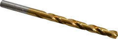 Hertel - Letter C 135° High Speed Steel Jobber Drill - TiN Finish, Right Hand Cut, Spiral Flute, Straight Shank, 4" OAL, Split Point - Apex Tool & Supply