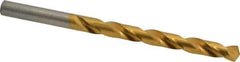 Hertel - Letter I 135° High Speed Steel Jobber Drill - TiN Finish, Right Hand Cut, Spiral Flute, Straight Shank, 4-1/8" OAL, Split Point - Apex Tool & Supply