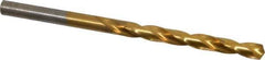 Hertel - #1 135° High Speed Steel Jobber Drill - TiN Finish, Right Hand Cut, Spiral Flute, Straight Shank, 3-7/8" OAL, Split Point - Apex Tool & Supply