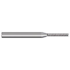 Variable Helix End Mills for Aluminum Alloys - Finishers - 0.0620″ (1/16″) Cutter Diameter × 0.3120″ (5/16″) Length of Cut Carbide Square End Mill Finisher for Aluminum Alloys, 5 Flutes, TiB2 Coated - Exact Industrial Supply