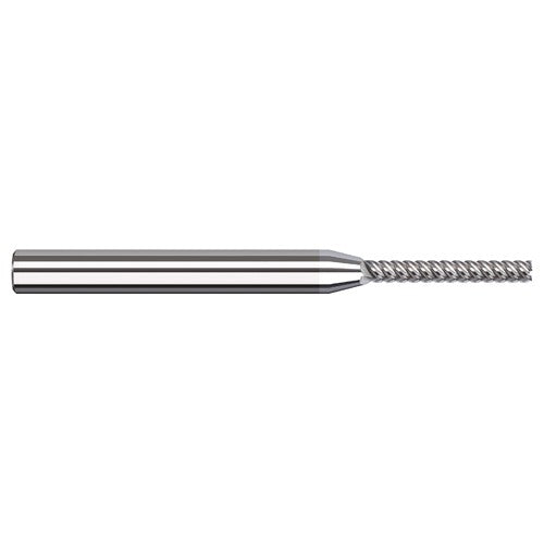 Variable Helix End Mills for Aluminum Alloys - Finishers - 0.1250″ (1/8″) Cutter Diameter × 0.3750″ (3/8″) Length of Cut Carbide Square End Mill Finisher for Aluminum Alloys, 5 Flutes, TiB2 Coated - Exact Industrial Supply