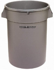 PRO-SOURCE - 32 Gal Gray Round Trash Can - Polyethylene, 27-3/4" High - Apex Tool & Supply
