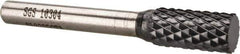 SGS Pro - 3/8" Cut Diam, 1/4" Shank Diam, Cylinder Head Double Cut Burr - Carbide, Flat End, 3/4" LOC, 2-1/2" OAL - Apex Tool & Supply
