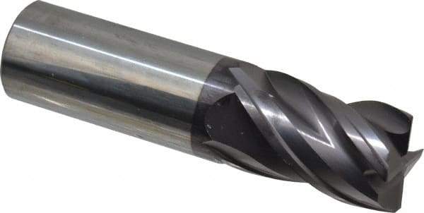 SGS - 1", 4 Flute, Single End, Solid Carbide, 0.04" Corner Radius End Mill - 4" OAL, Right Hand Flute, 1-1/2" LOC, Right Hand Cut - Apex Tool & Supply
