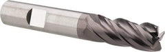 SGS - 1/2", 4 Flute, Single End, Solid Carbide, 0.03" Corner Radius End Mill - 3-1/4" OAL, Right Hand Flute, 1-1/4" LOC, Right Hand Cut - Apex Tool & Supply