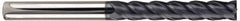 SGS - 3/8", 1-1/8" LOC, 3/8" Shank Diam, 3" OAL, 4 Flute, Solid Carbide Square End Mill - Single End, AlTiN Finish, Spiral Flute, 38° Helix, Centercutting, Right Hand Cut, Right Hand Flute, Series 63 - Apex Tool & Supply