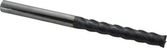 SGS - 7/16", 3" LOC, 7/16" Shank Diam, 6" OAL, 4 Flute, Solid Carbide Square End Mill - Single End, AlTiN Finish, Spiral Flute, 38° Helix, Centercutting, Right Hand Cut, Right Hand Flute, Series 7 - Apex Tool & Supply