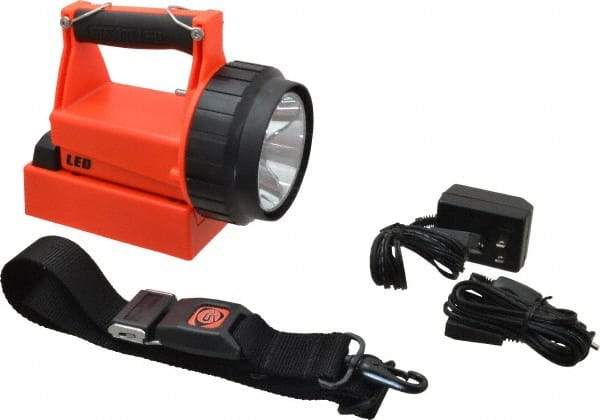 Streamlight - Blue LED Bulb, 145 Lumens, Spotlight/Lantern Flashlight - Orange Plastic Body, 2 Lithium-Ion Batteries Included - Apex Tool & Supply