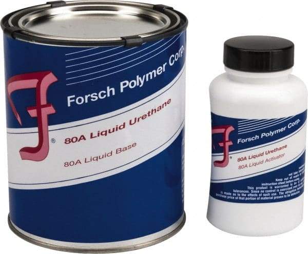 Forsch Polymer Corp - 1 Lb Kit Tan Polyurethane Castable Rubber - 100°F Max Operating Temp, 30 min Tack Free Dry Time, 24 hr Full Cure Time, Series URS 5180 - Apex Tool & Supply