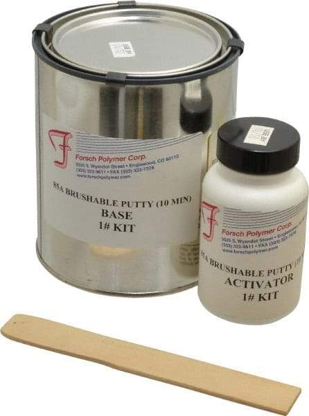 Forsch Polymer Corp - 1 Lb Kit Amber Urethane Putty - 10 min Tack Free Dry Time, 48 hr Full Cure Time, Series URS 5885 - Apex Tool & Supply