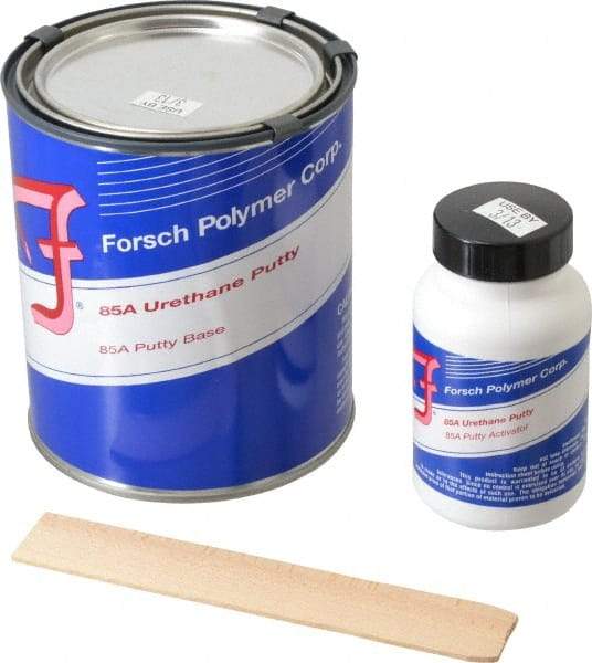 Forsch Polymer Corp - 4 Lb Kit Amber Urethane Putty - 45 min Tack Free Dry Time, 48 hr Full Cure Time, Series URS 5885 - Apex Tool & Supply