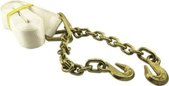 Erickson Manufacturing - 25' Long x 3" Wide, 18,000 Lb Basket Capacity, Polyester Blend Web Sling - White - Apex Tool & Supply