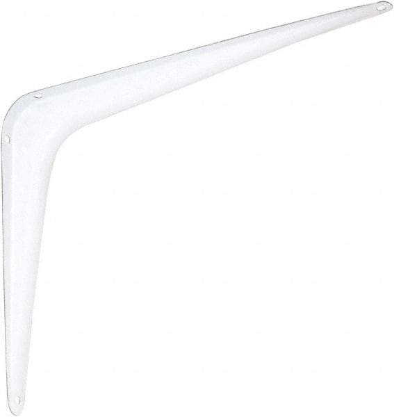 National Mfg. - 100 Lb Capacity, White Shelf Brackets - 8" Long x 10" High x 1-1/2" Wide - Apex Tool & Supply