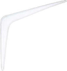 National Mfg. - 100 Lb Capacity, White Shelf Brackets - 8" Long x 10" High x 1-1/2" Wide - Apex Tool & Supply