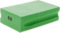 Brite Star - 60 Grit, Diamond Hand Pad - Green, 2-1/4" Wide x 3-3/4" Long, Coated - Apex Tool & Supply