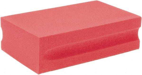 Brite Star - 200 Grit, Diamond Hand Pad - Red, 2-1/4" Wide x 3-3/4" Long, Coated - Apex Tool & Supply