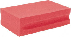 Brite Star - 200 Grit, Diamond Hand Pad - Red, 2-1/4" Wide x 3-3/4" Long, Coated - Apex Tool & Supply