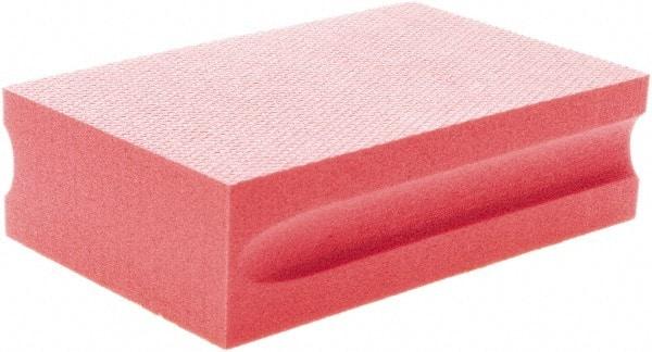 Brite Star - 1800 Grit, Diamond Hand Pad - Red, 2-1/4" Wide x 3-3/4" Long, Coated - Apex Tool & Supply