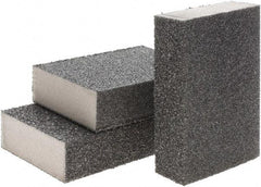 Brite Star - 2-3/4" Wide x 12" Long, Hard Grade Sanding Sponge - 30 & 60 Grit, 1" Thick - Apex Tool & Supply