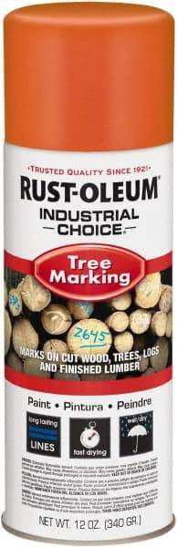 Rust-Oleum - 12 fl oz Fluorescent Orange Marking Paint - 300' Coverage, Modified Alkyd Formula, >500 gL VOC - Apex Tool & Supply