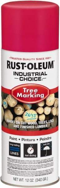 Rust-Oleum - 12 fl oz Fluorescent Pink Marking Paint - 300' Coverage, Modified Alkyd Formula, >500 gL VOC - Apex Tool & Supply