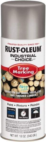 Rust-Oleum - 12 fl oz Silver Marking Paint - 300' Coverage, Modified Alkyd Formula, >500 gL VOC - Apex Tool & Supply